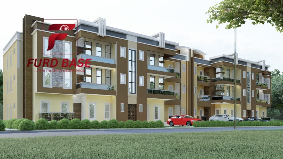A twelve-unit three-bedroom apartment complex — brown facade — view 9